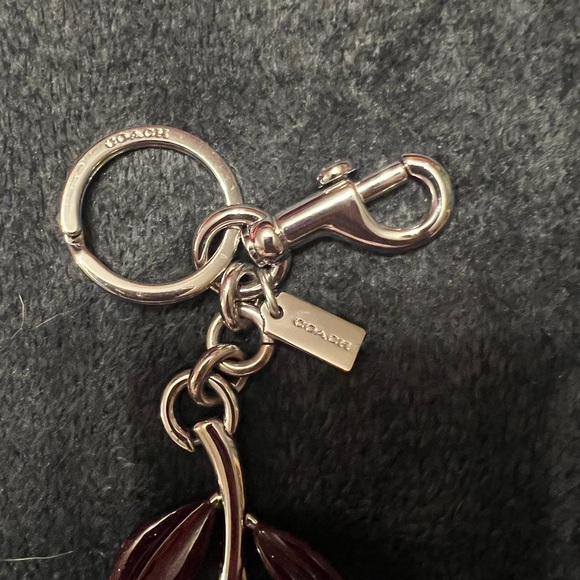 Coach pink and reds glittered cherry keychain - Picture 3 of 3